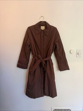 Paloma Wool Brown Belted Long Puffer Coat